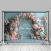 Aperturee - Aperturee Floral Balloon Arch Elegant Wedding Photo Backdrop
